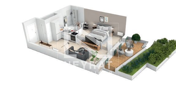 Appartement T2 de 40 m² au cœur de Saint-Tropez, place des Lices.